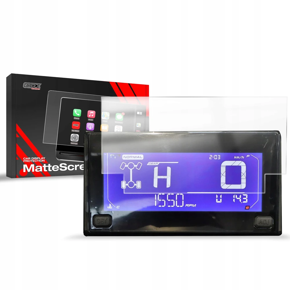 GrizzGlass navigacijos dėklas GrizzGlass matinė plėvelė CarDisplay Protection, skirta CFMOTO CFORCE 625 Touring 5''