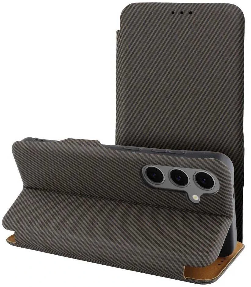 Oem FOLIO Side Magnet book dėklas skirtas Samsung Galaxy S25 PLUS rudos spalvos