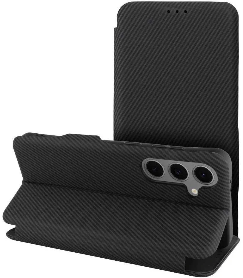 Oem FOLIO Side Magnet book dėklas skirtas Samsung Galaxy S25 PLUS juodos spalvos