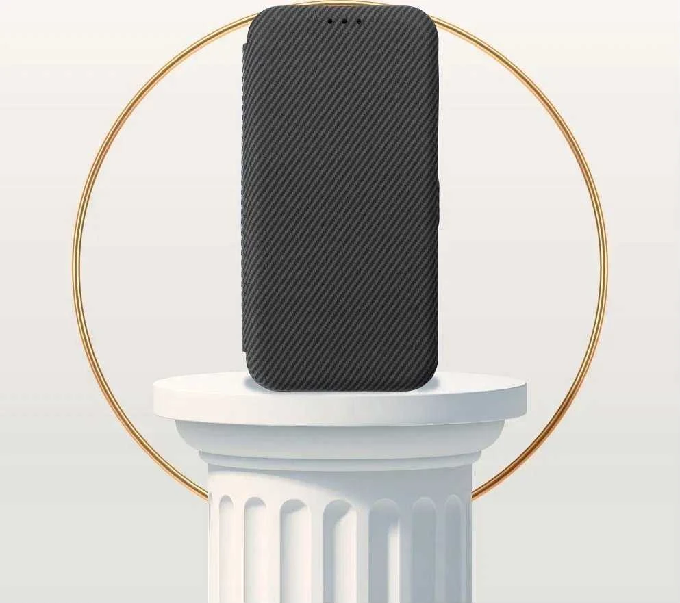 Oem FOLIO Side Magnet book dėklas skirtas Xiaomi Redmi Note 14 5G pilkos spalvos