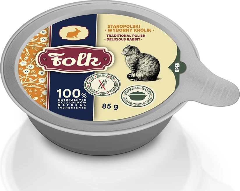 FOLK Traditional Polish delicious rabbit – šlapias kačių maistas – 85g