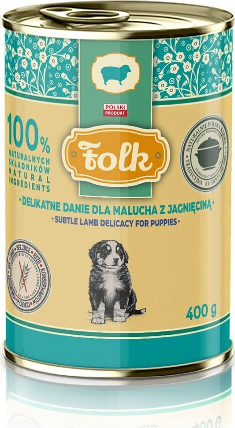 FOLK Delicate meal for puppies su ėriena mono - wet dog food - 400g