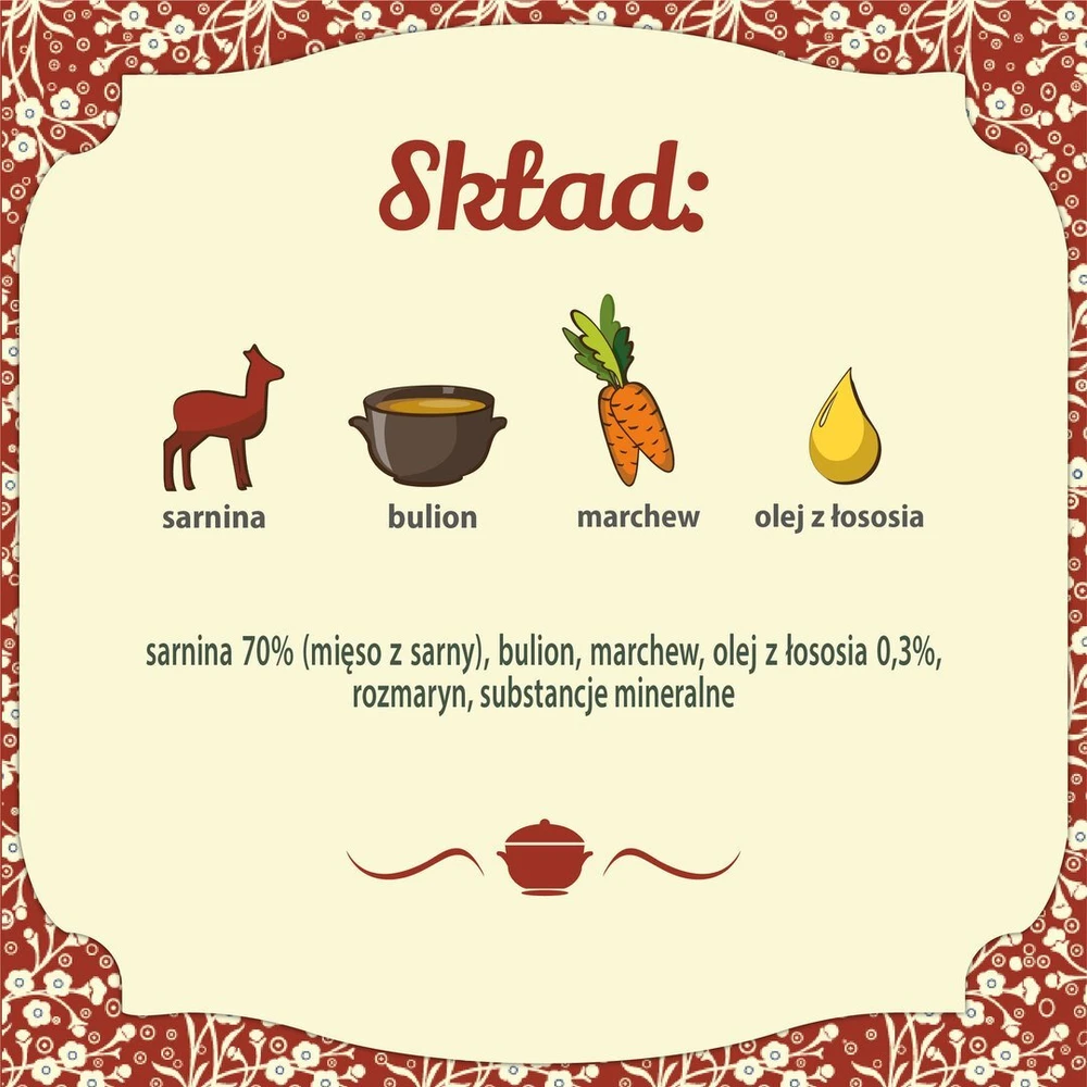 FOLK Delicious Masurian roe venison – drėgnas ėdalas šunims – 800g