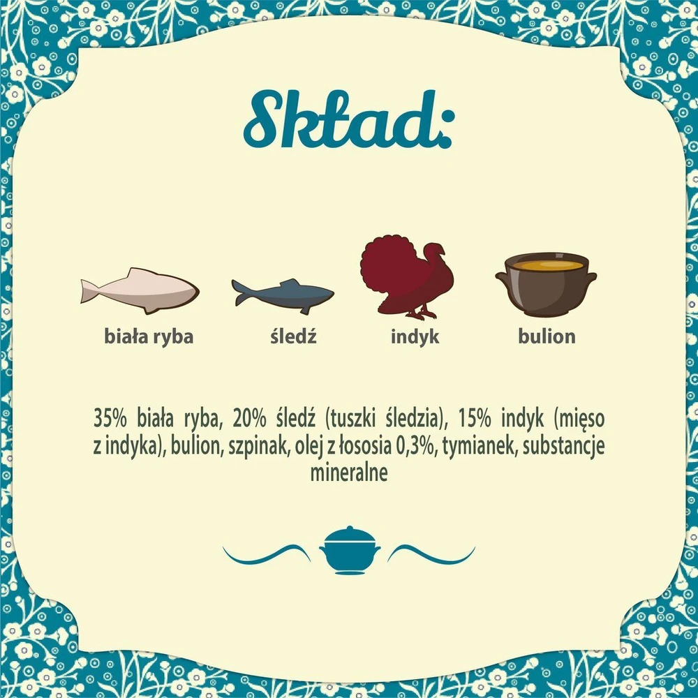 FOLK Pomeranian puiki žuvies mėsos ėdalas šunims – šlapias Maistas šunims – 400g