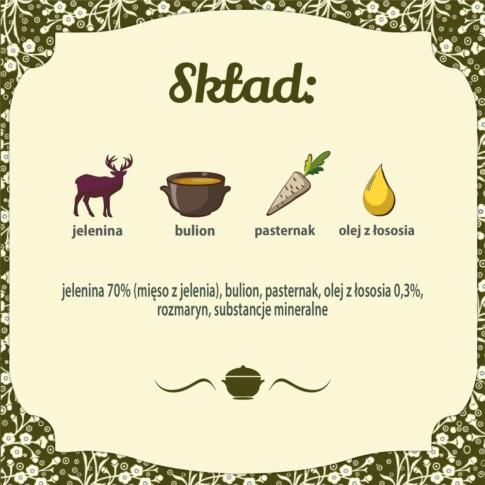 FOLK Splendid deer venison of Greater Poland – drėgnas ėdalas šunims – 800g