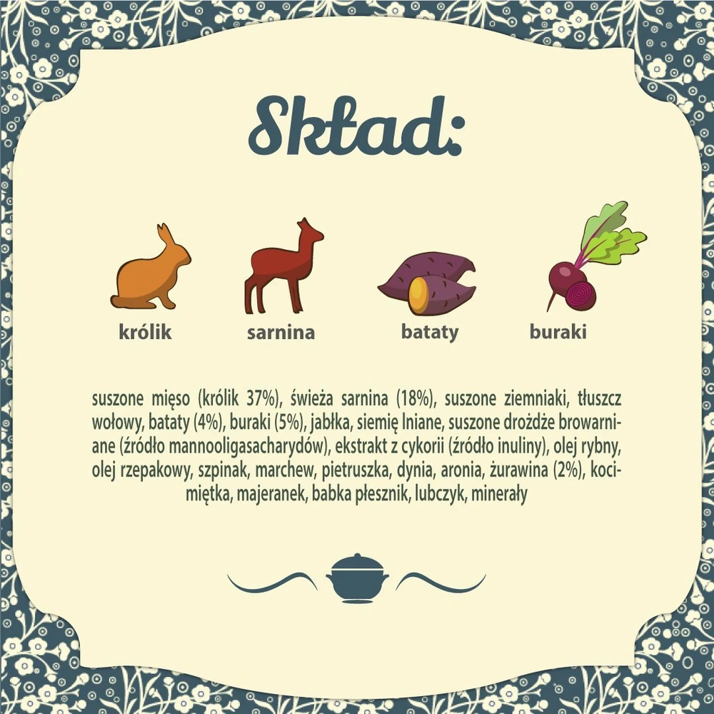 FOLK Masurian-style rabbit and roe deer stew with beets and cranberries – sausas kačių maistas – 7kg