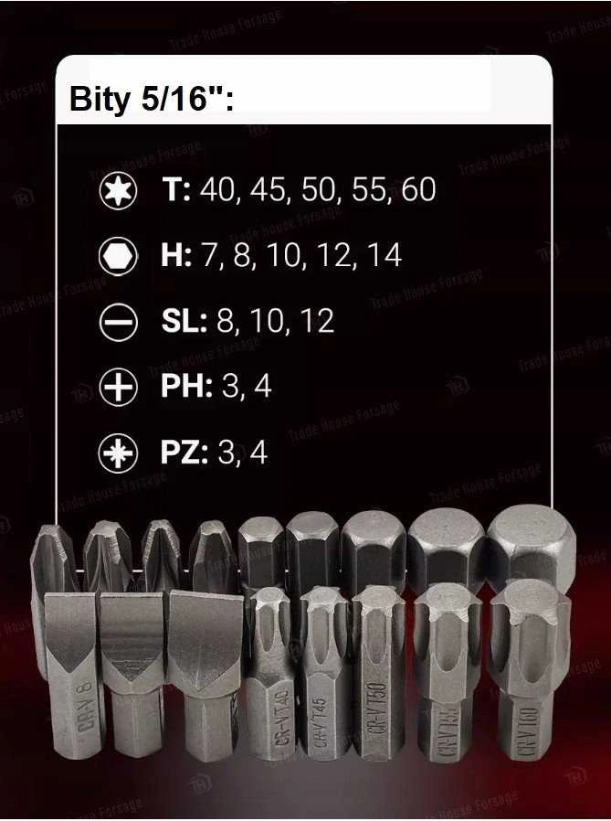 Įrankių rinkinys Forcekraft Įrankių rinkinys 1/2'' i 1/4'' 78el. (6-kątnych) (4-32mm)