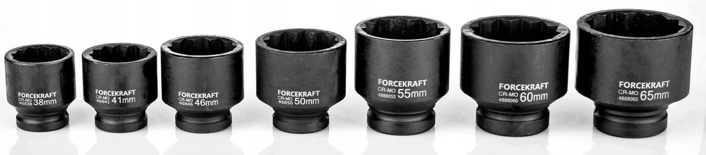 Įrankių rinkinys Forcekraft Įrankių rinkinys 3/4", 26 el. (6-kątnych)