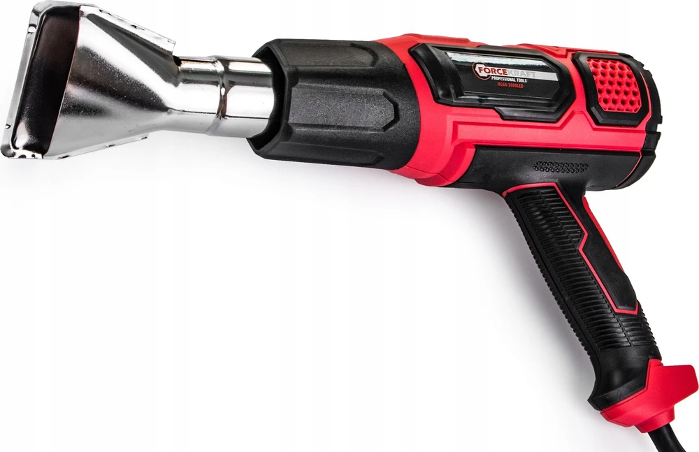 Forcekraft elektrinis šilumos pistoletas su antgaliais (230V, 50/60Hz, 2000W, 60-600 laipsnių, 300-500l/min)