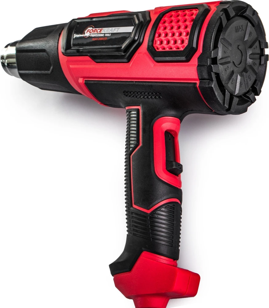 Forcekraft elektrinis šilumos pistoletas su antgaliais (230V, 50/60Hz, 2000W, 60-600 laipsnių, 300-500l/min)