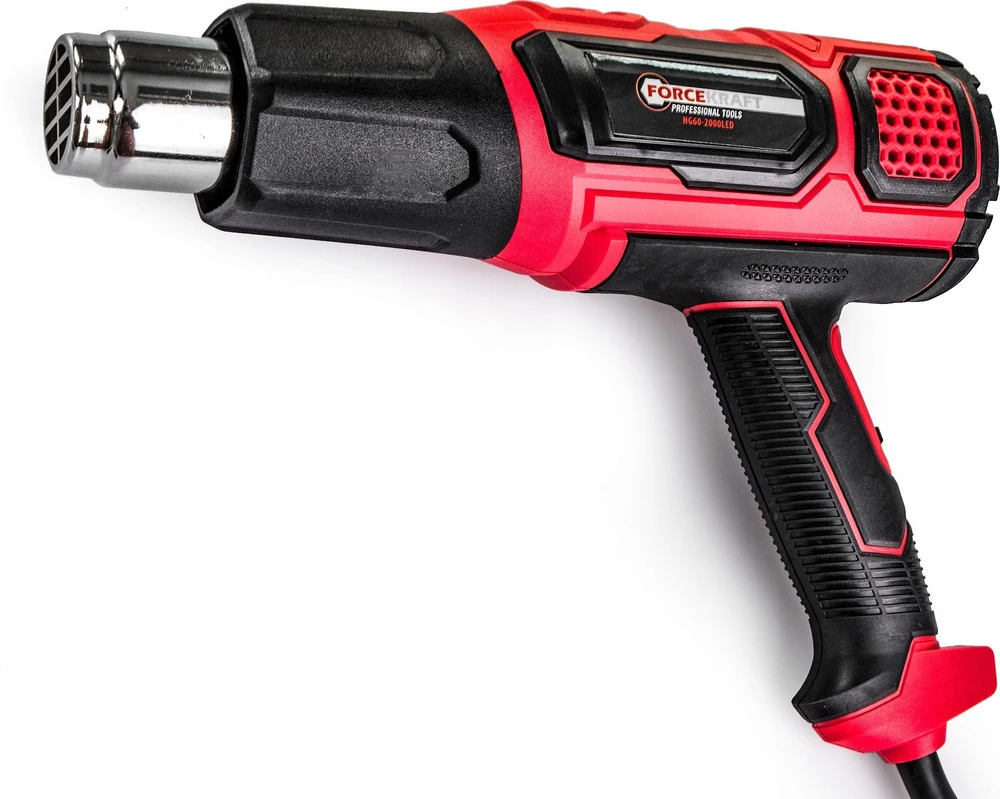 Forcekraft elektrinis šilumos pistoletas su antgaliais (230V, 50/60Hz, 2000W, 60-600 laipsnių, 300-500l/min)