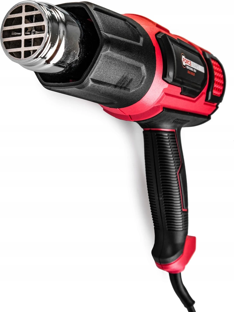 Forcekraft elektrinis šilumos pistoletas su antgaliais (230V, 50/60Hz, 2000W, 60-600 laipsnių, 300-500l/min)