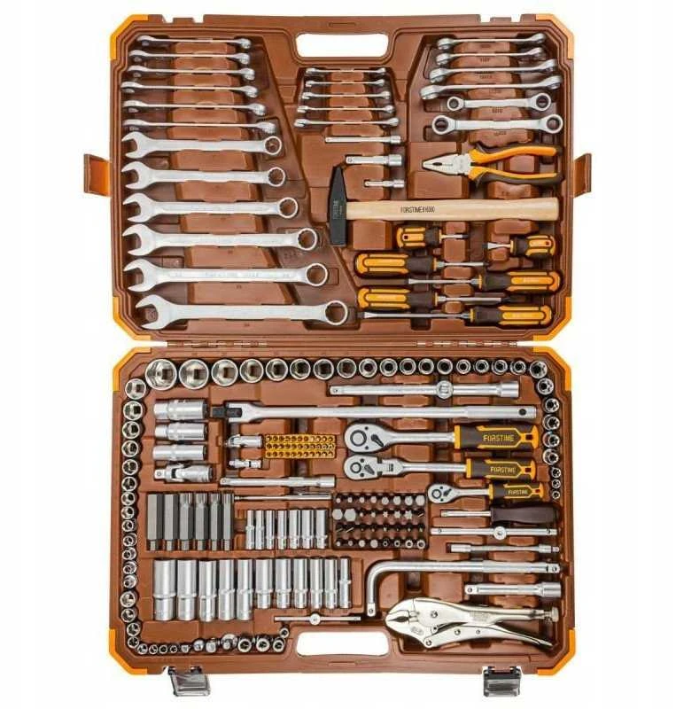 Įrankių rinkinys Forcekraft Įrankių rinkinys 1/4", 3/8" i 1/2" 202el. (6-kątnych) (6-32mm)