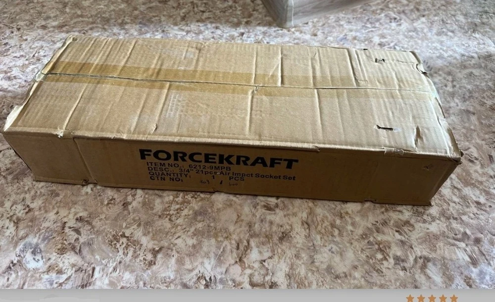 Forcekraft įrankių rinkinys 3/4" smūginių įrankių rinkinys 21 vnt. (6 pusių) (17-50 mm)