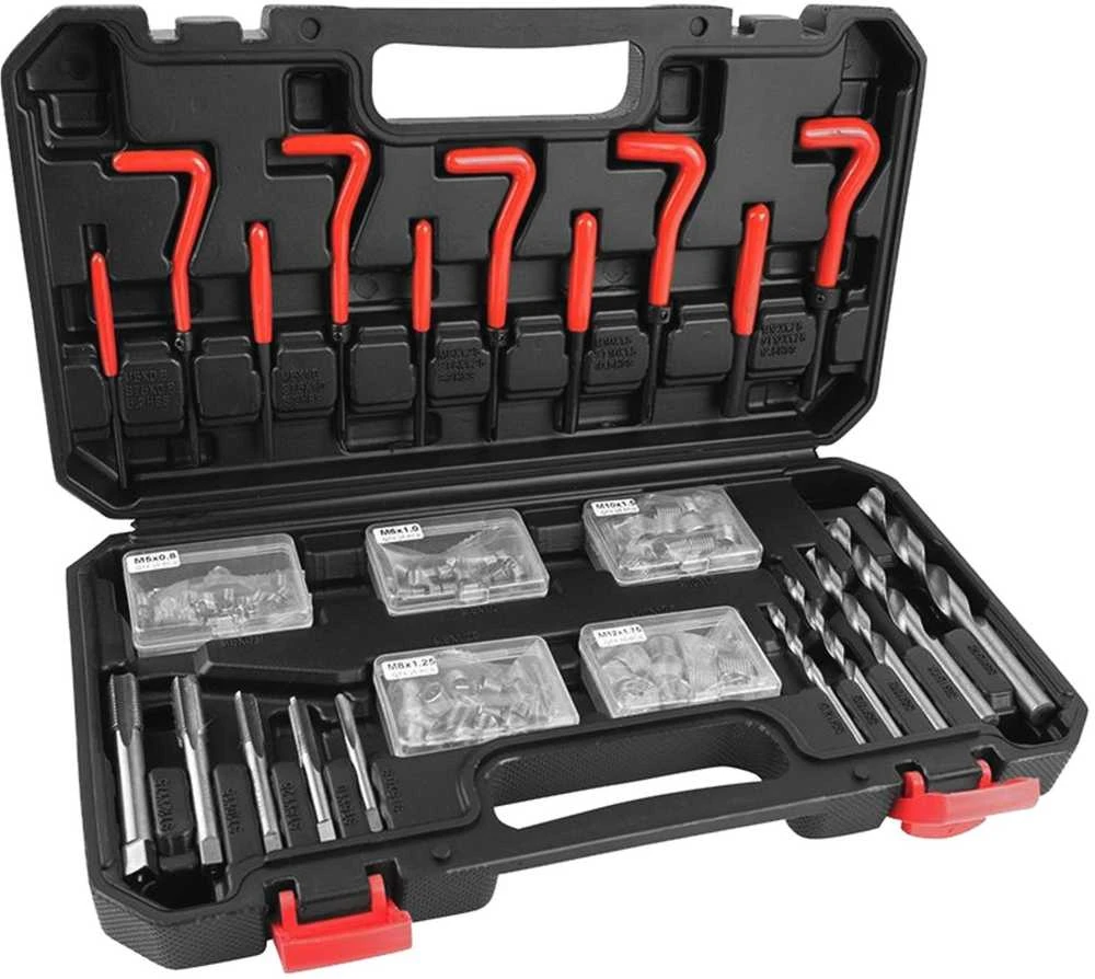 Forcekraft Sriegių taisymo rinkinys, sriegimo įrankiai 131 vnt. M5-M12