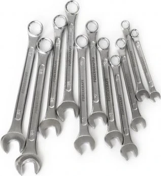 Forcekraft Rinkinys plokščių dvikilpių veržliarakčių 25el. (6-32mm) Cr-V