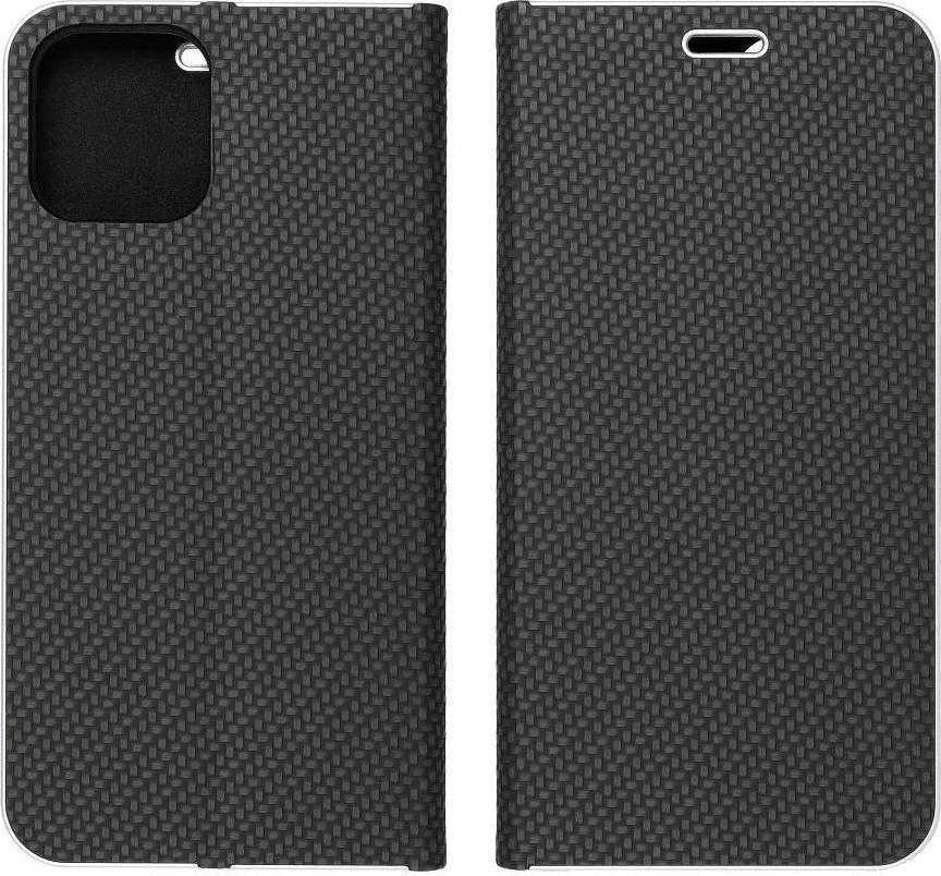 Dėklas Forcell Oem LUNA Book Carbon skirtas Xiaomi Redmi 10 / 10 2022 juodos spalvos
