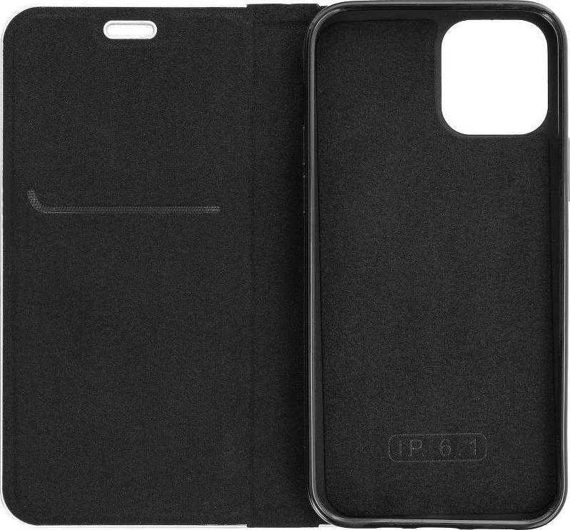 Dėklas Forcell Oem LUNA Book Carbon skirtas Xiaomi Redmi 10 / 10 2022 juodos spalvos