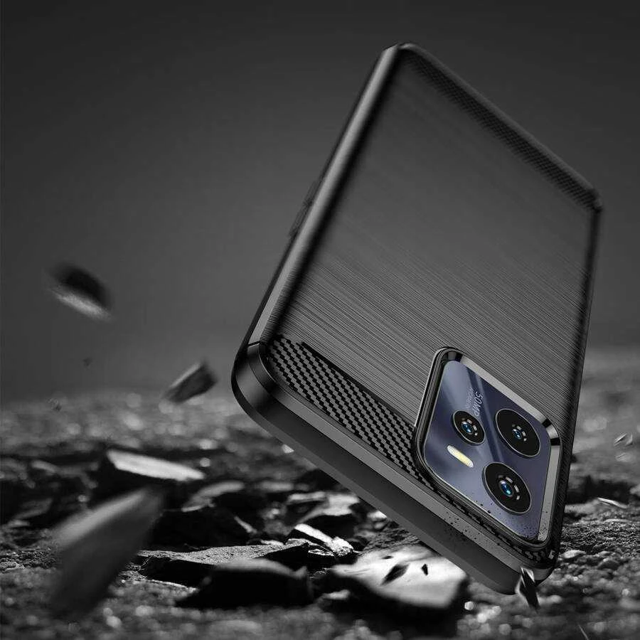 Dėklas Case for Realme C35 Carbon juodas