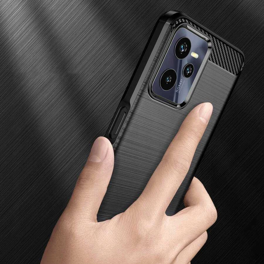 Dėklas Case for Realme C35 Carbon juodas
