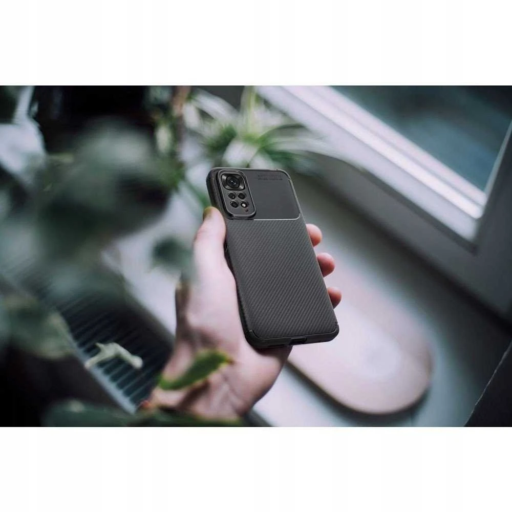 Forcell Oem Dėklas CARBON PREMIUM skirtas Xiaomi Redmi Note 14 Pro Plus 5G juodos spalvos