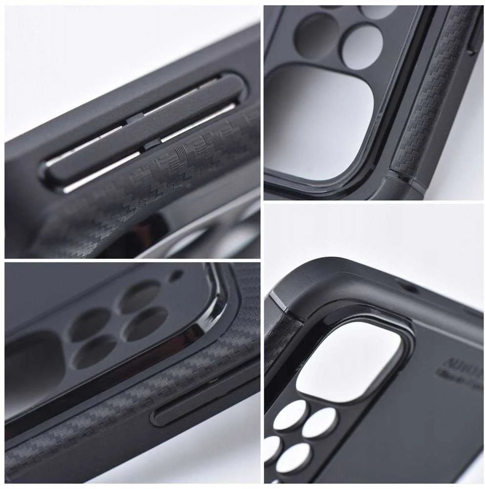 Forcell Oem Dėklas CARBON PREMIUM skirtas Xiaomi Redmi Note 14 Pro Plus 5G juodos spalvos