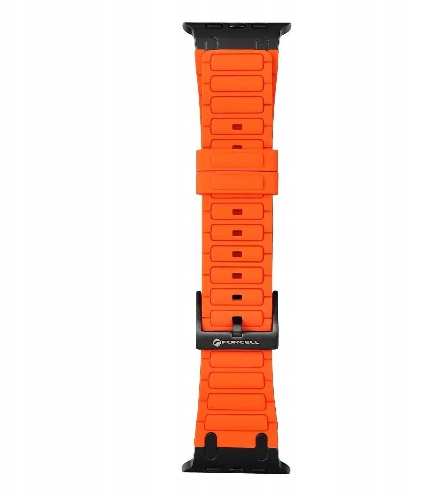 Forcell „Apple Watch A924f F-Design FA06“ dirželio skylutės, silikoninis, 42 / 44 / 45 / 49 mm, oranžinis