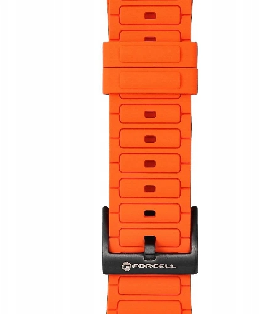 Forcell „Apple Watch A924f F-Design FA06“ dirželio skylutės, silikoninis, 42 / 44 / 45 / 49 mm, oranžinis