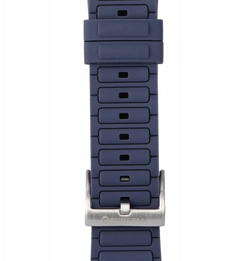 „Apple Watch“ dirželis Forcell F-Design FA06 silikoninis, su skylutėmis, 38 / 40 / 41 mm, mėlynas
