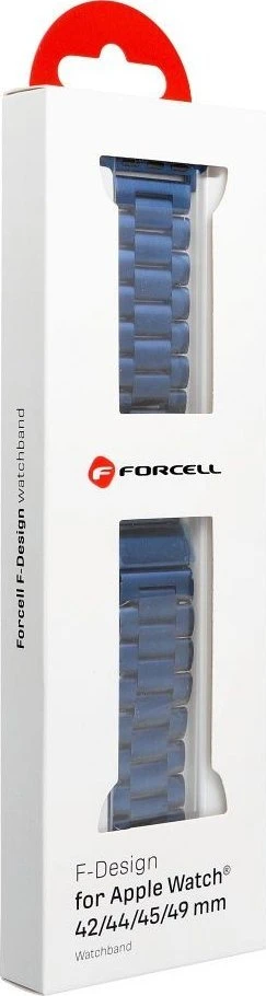 FORCELL F-DESIGN FA10 stainless steel apyrankė skirta Apple Watch 42 / 44 / 45 / 49 mm mėlynos spalvos