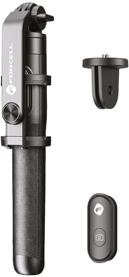 FORCELL F-GRIP F170XL automatinė asmenukių lazda su nuotolinio valdymo pultu, trikojis, juodas