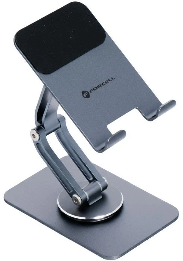 Desk holder for phone / tablet foldable Forcell F-Grip Fold Stand 2 360 pilka