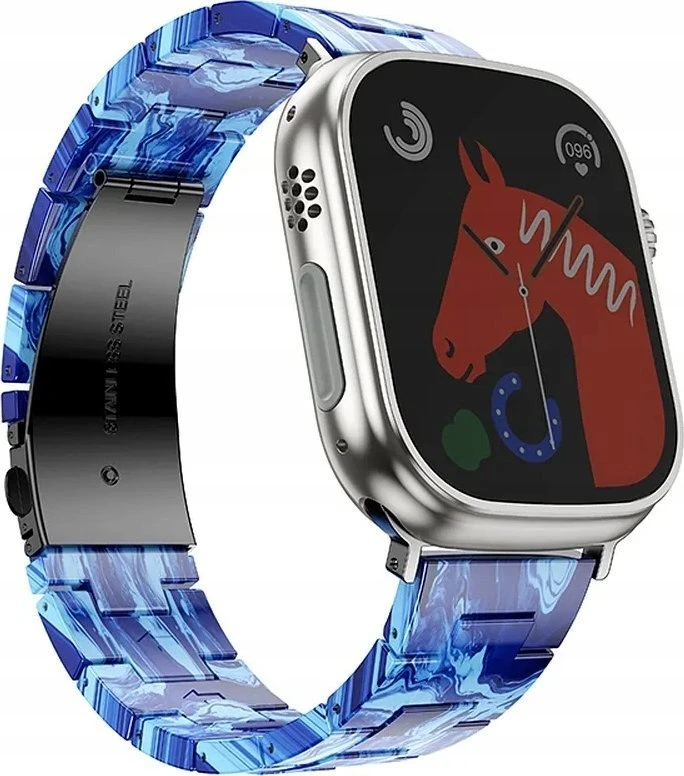 FORCELL F-DESIGN FA04 marble textured resin apyrankė skirta Apple Watch 38 / 40 / 41 mm mėlynos spalvos