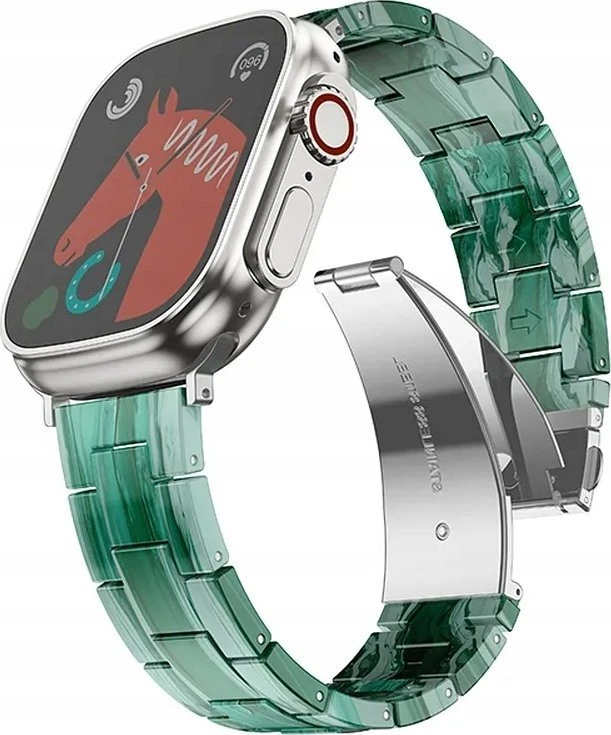 FORCELL F-DESIGN FA04 marble textured resin apyrankė skirta Apple Watch 38 / 40 / 41 mm žalios spalvos