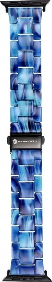 FORCELL F-DESIGN FA04 marble textured resin apyrankė skirta Apple Watch 38 / 40 / 41 mm mėlynos spalvos