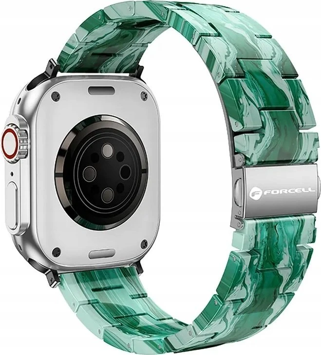 FORCELL F-DESIGN FA04 marble textured resin apyrankė skirta Apple Watch 38 / 40 / 41 mm žalios spalvos