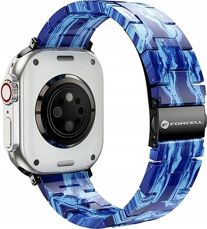 FORCELL F-DESIGN FA04 marble textured resin apyrankė skirta Apple Watch 38 / 40 / 41 mm mėlynos spalvos