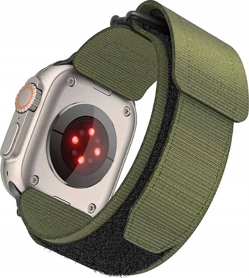 FORCELL F-DESIGN FA05 nylon apyrankė skirta Apple Watch 42 / 44 / 45 / 49 mm žalios spalvos