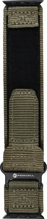 FORCELL F-DESIGN FA05 nylon apyrankė skirta Apple Watch 42 / 44 / 45 / 49 mm žalios spalvos