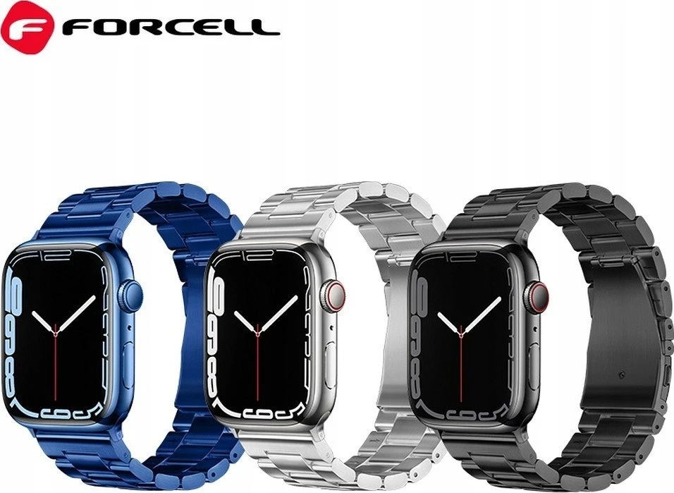 FORCELL F-DESIGN FA10 stainless steel apyrankė skirta Apple Watch 42 / 44 / 45 / 49 mm sidabro spalvos