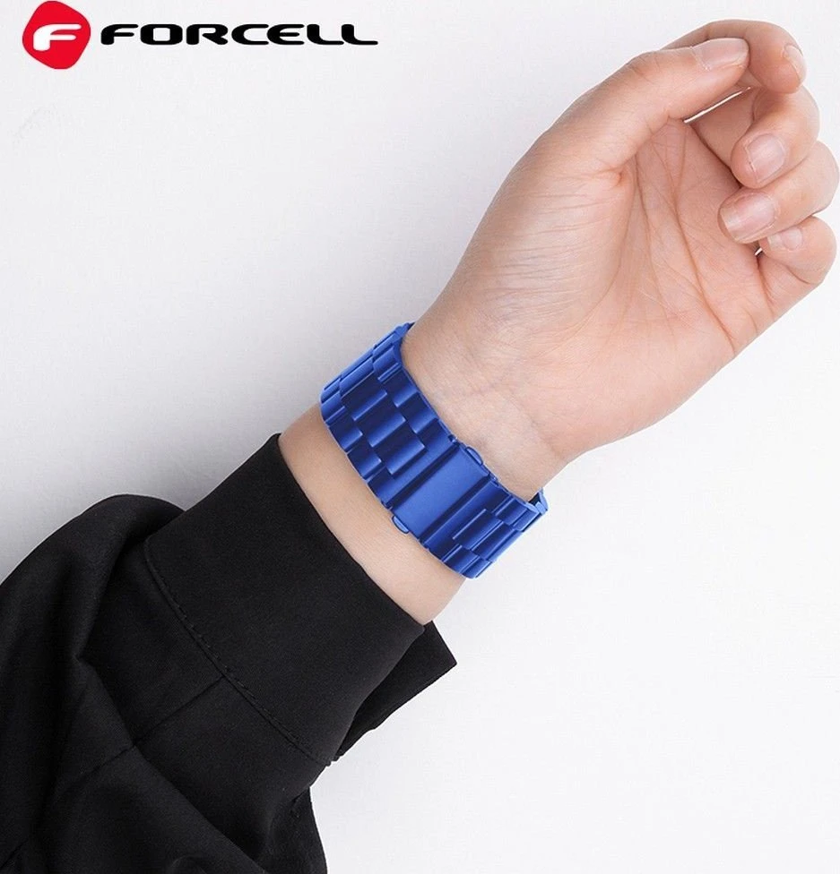 FORCELL F-DESIGN FA10 stainless steel apyrankė skirta Apple Watch 38 / 40 / 41 mm mėlynos spalvos