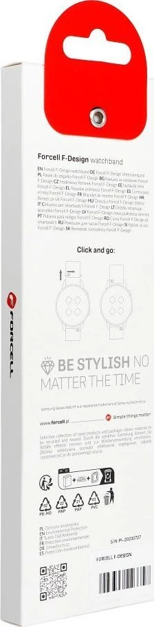 FORCELL F-DESIGN FS01 apyrankė skirta Samsung Galaxy Watch 22 mm star light