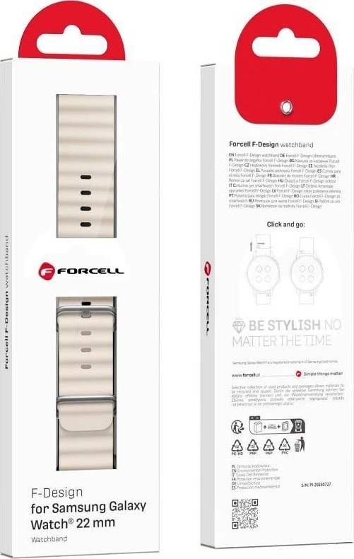 FORCELL F-DESIGN FS01 apyrankė skirta Samsung Galaxy Watch 22 mm star light