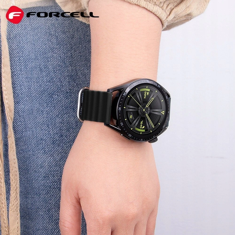 FORCELL F-DESIGN FS01 apyrankė skirta Samsung Watch 20 mm juodos spalvos