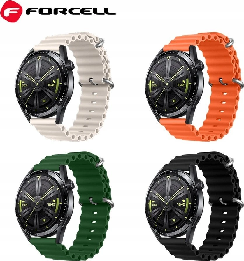 FORCELL F-DESIGN FS01 apyrankė skirta Samsung Watch 20 mm juodos spalvos