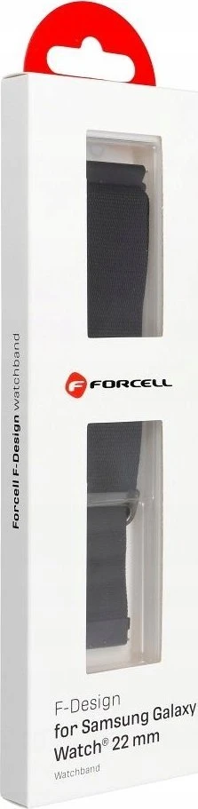 FORCELL F-DESIGN FS05 apyrankė skirta Samsung Watch 22 mm juodos spalvos