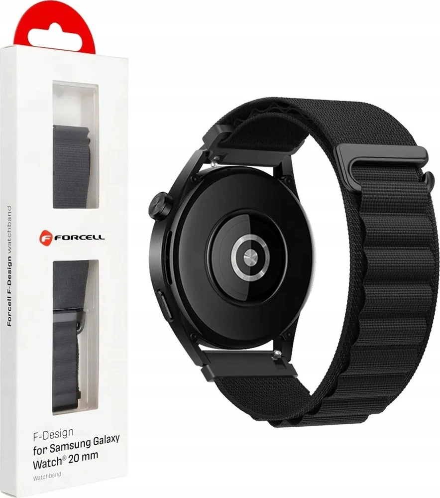 FORCELL F-DESIGN FS05 apyrankė skirta Samsung Galaxy Watch 20 mm juodos spalvos