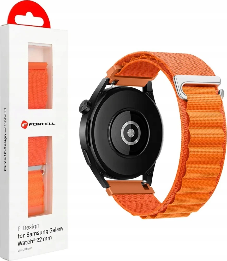 FORCELL F-DESIGN FS05 apyrankė skirta Samsung Galaxy Watch 22 mm oranžinės spalvos