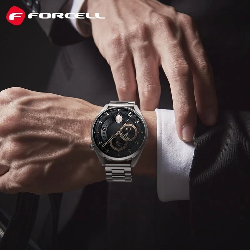 FORCELL F-DESIGN FS06 apyrankė skirta Samsung Galaxy Watch 22 mm sidabro spalvos