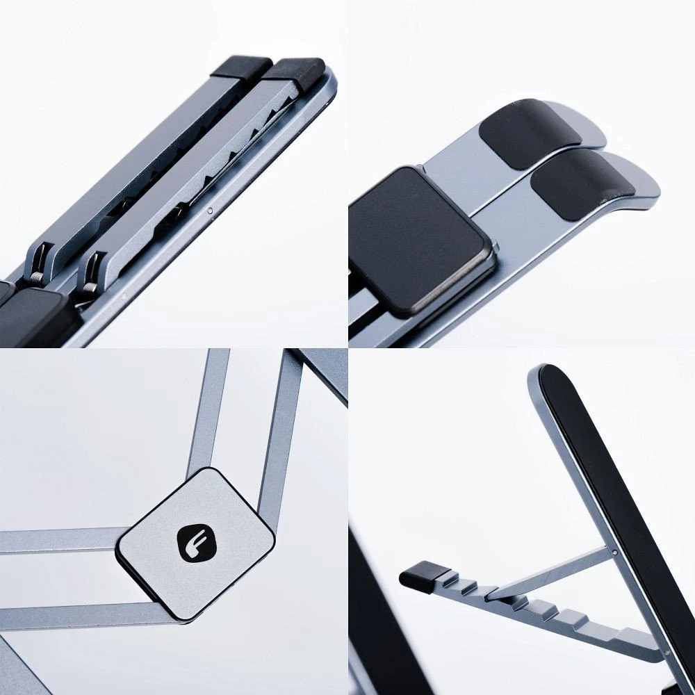 Desk holder for laptop / tablet foldable Forcell F-Grip Fold Stand H Pro pilka